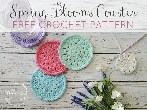 Image for Spring Blooms Crochet Coaster Free Pattern