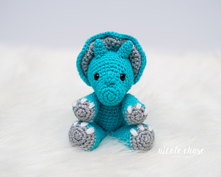 Image for Mini Tanner the Triceratops pattern by Nicole Chase