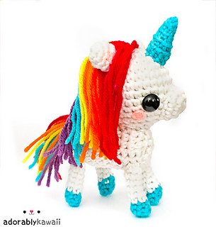 Image for Rainbow Unicorn Amigurumi pattern by Amanda Maciel