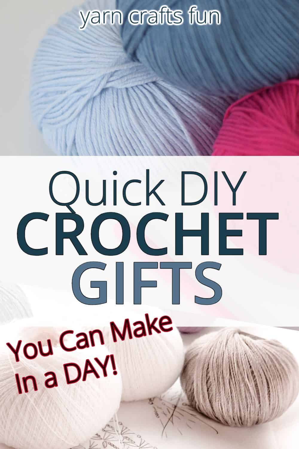 skeins of yarn for a quick crochet project
