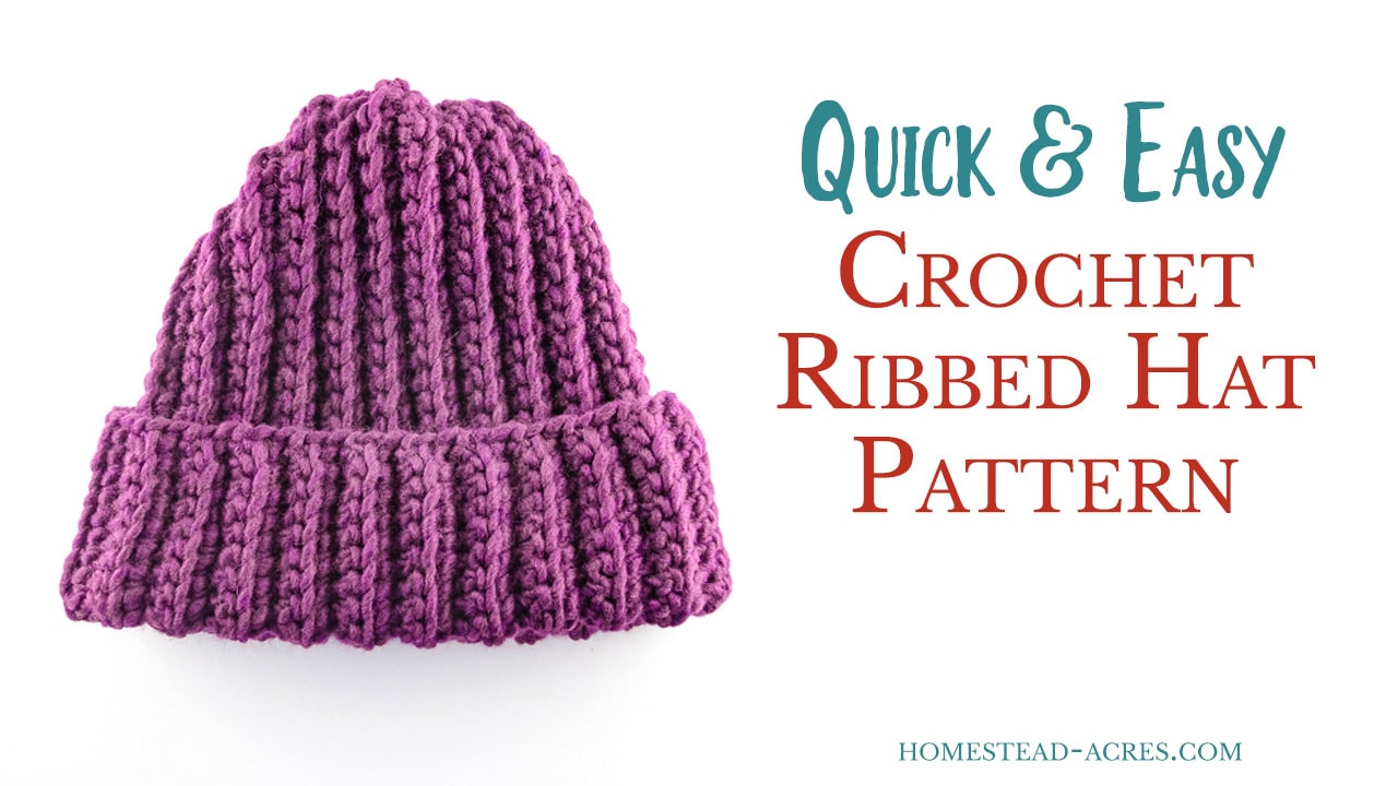 Image for Free Crochet Ribbed Hat Pattern