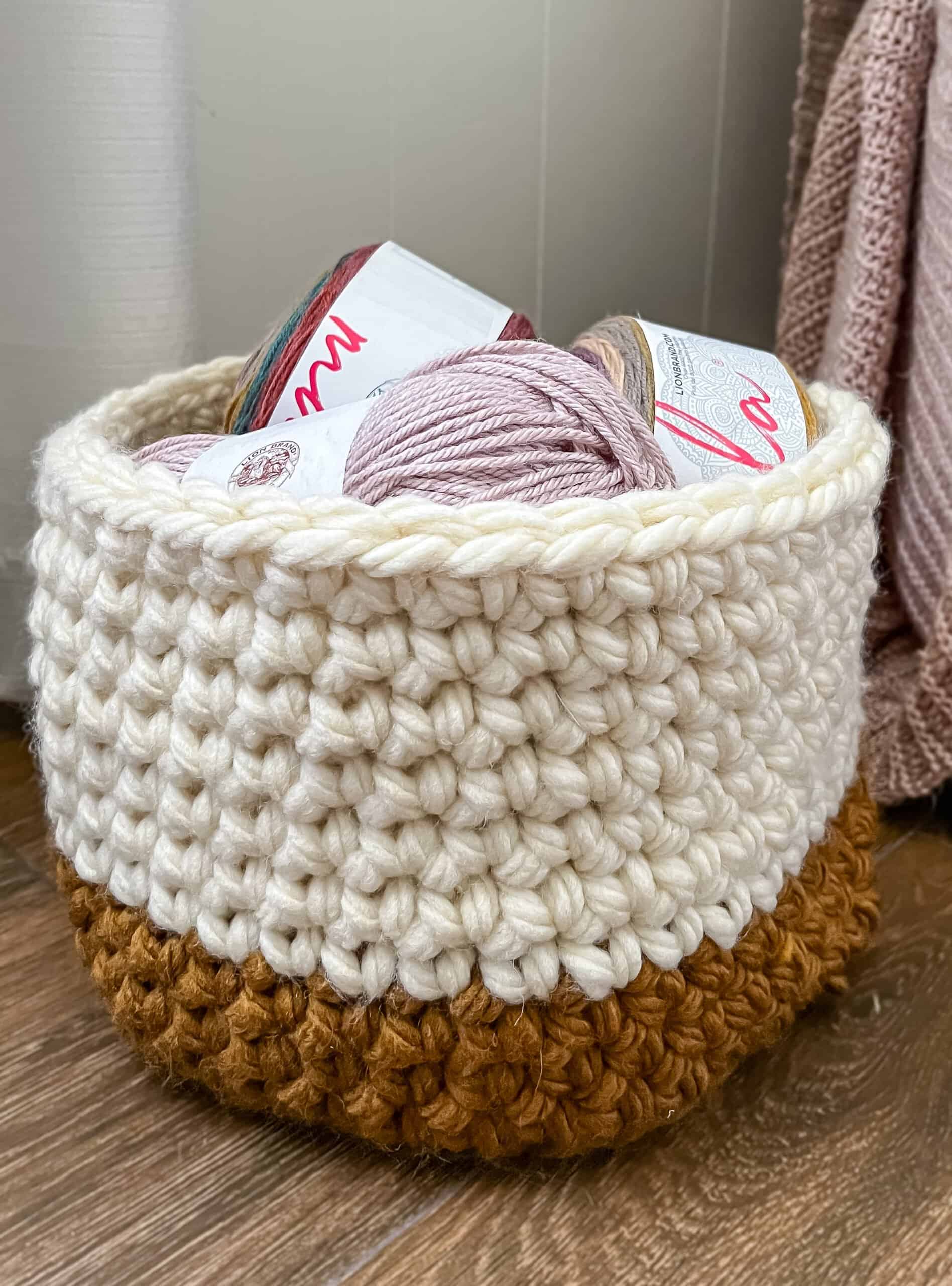 Image for Free Chunky Single Crochet Basket Pattern and Tutorial